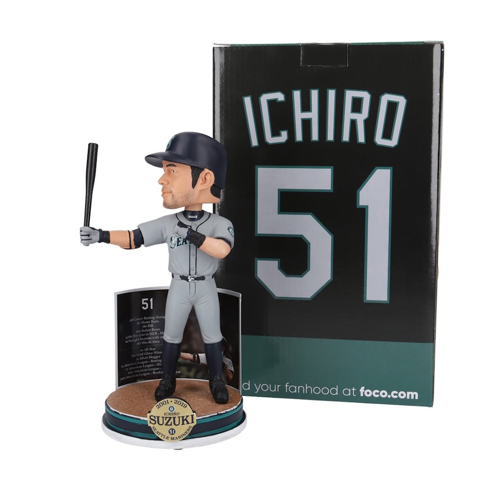 【完売品/秘蔵ラスト放出!】ICHIRO イチロー - MLB公式・限定 Collector's Bobblehead (記念台座付) / 世界限定3000個 / フィギュア・人形 - PGS