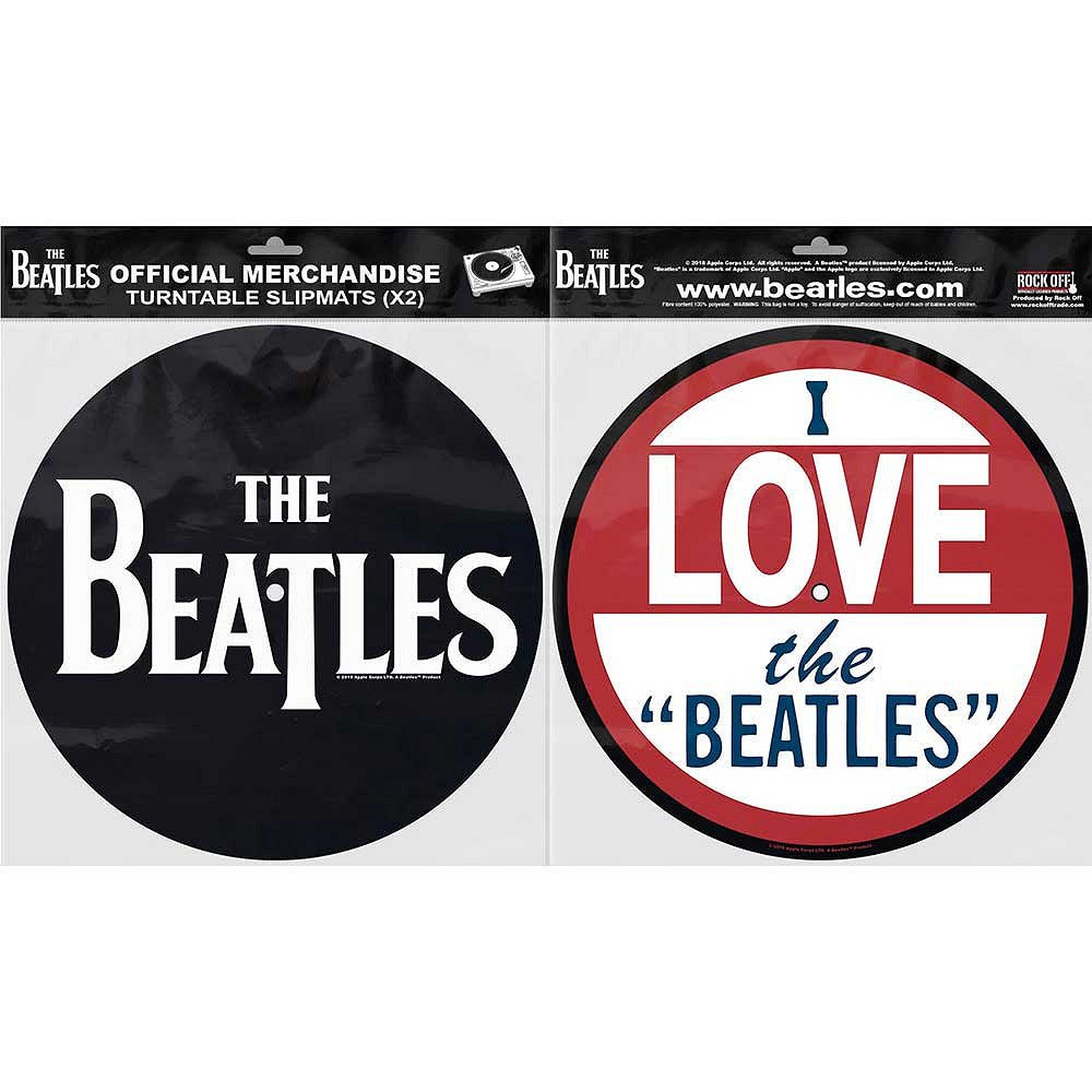 THE BEATLES ビートルズ (結成 65周年 ) - DROP T LOGO & LOVE / 2枚セット / スリップマット - PGS