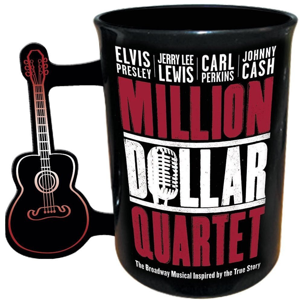 ミリオンダラー・カルテット60周年記念 ELVIS PRESLEY エルヴィスプレスリー (生誕 90周年 ) - Million Dollar Quartet Mug w / Guitar Handle / マグカップ - PGS