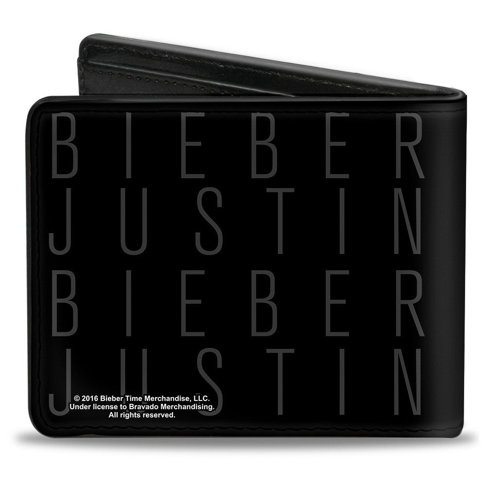 JUSTIN BIEBER ジャスティンビーバー - BI - FOLD WALLET / TURNING POSE BLACK / 財布 - PGS