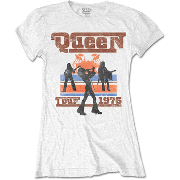 QUEEN クイーン (初来日50周年 ) - 1976 TOUR SILHOUETTES / Tシャツ / レディース - PGS