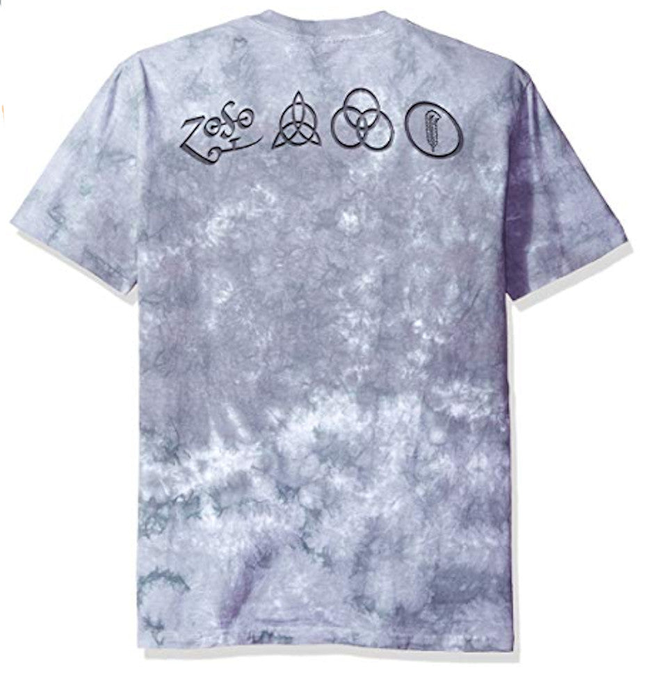 LED ZEPPELIN レッドツェッペリン (来日 55周年 ) - MAN WITH STICKS / タイダイ / バックプリントあり / Tシャツ / メンズ