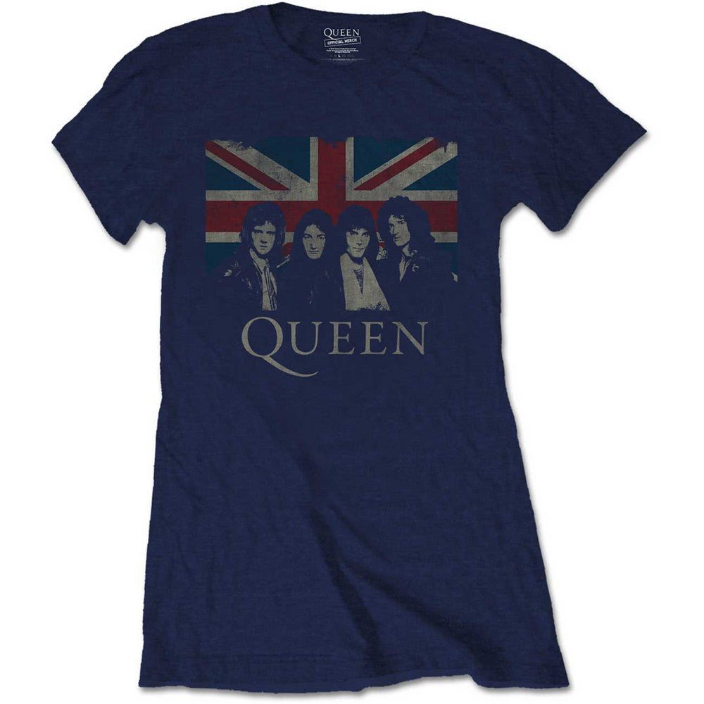 QUEEN クイーン (初来日50周年 ) - Vintage Union Jack / Tシャツ / レディース - PGS