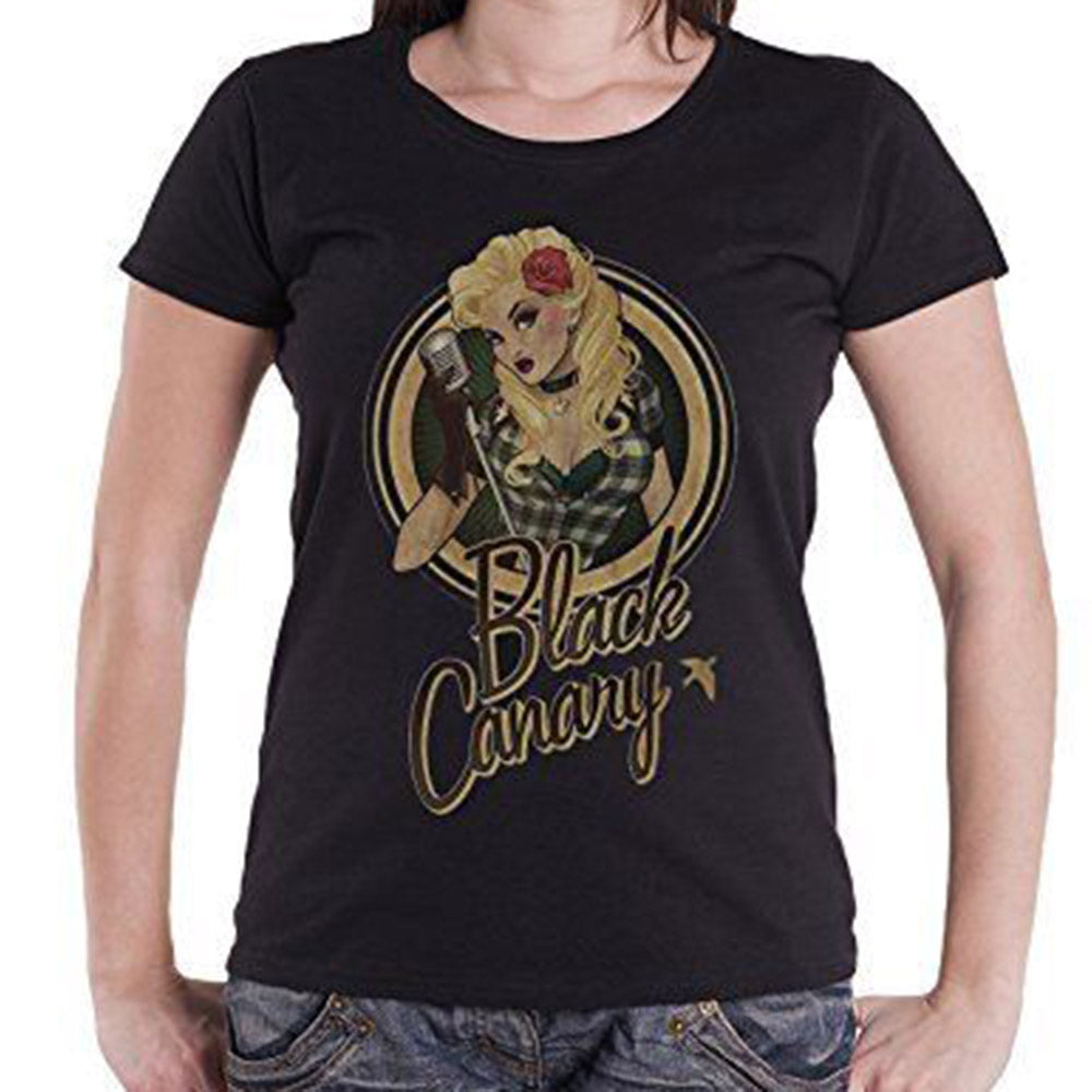 DC COMICS DCコミックス (ジョーカー 生誕 80周年 ) - JUSTICE LEAGUE BOMBSHELL CANARY BADGE / Tシャツ / レディース