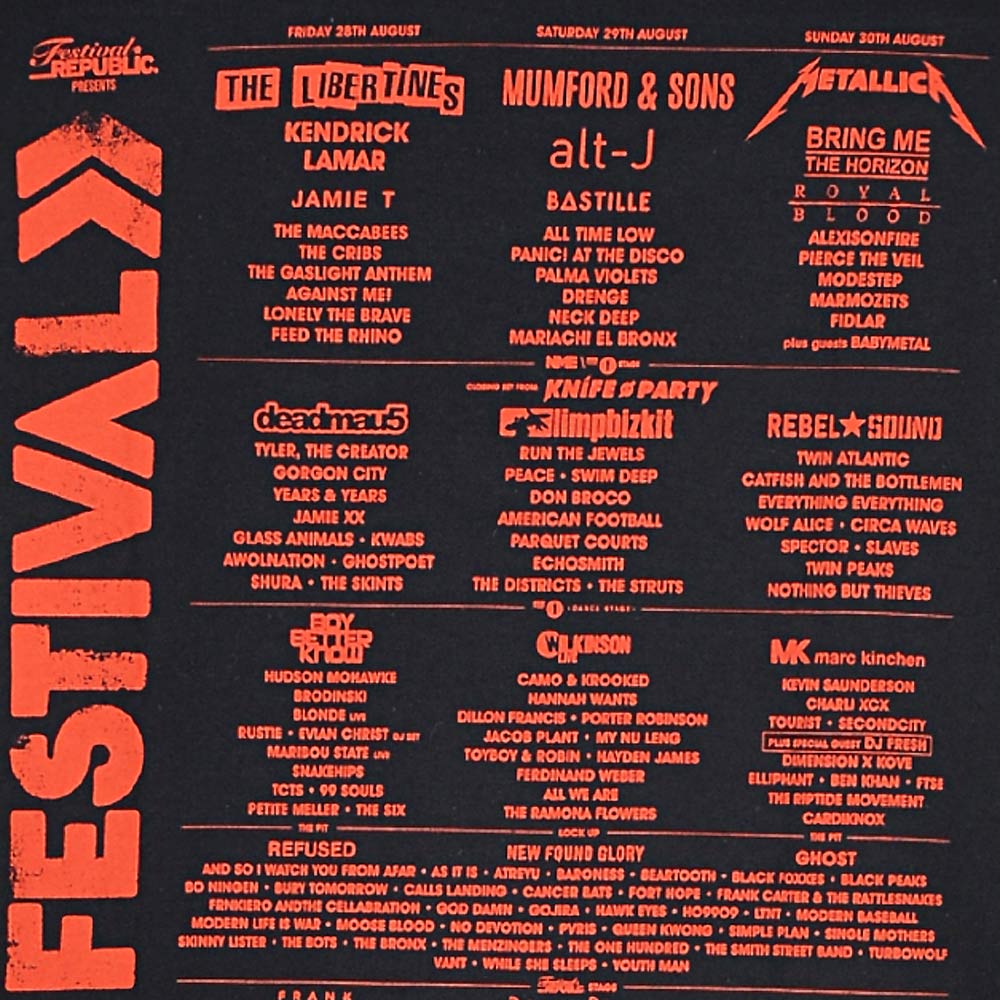 BABYMETAL ベビーメタル (新作 全米9位 ) - Leeds 2015 Event Logo / バックプリントあり / Tシャツ / メンズ - PGS