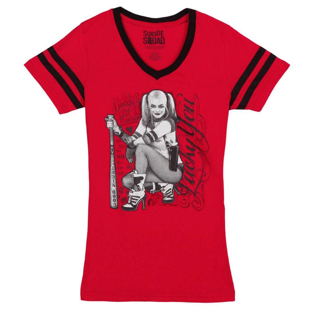 SUICIDE SQUAD スーサイドスクワッド (ジョーカー 生誕 80周年 ) - Harley Quinn Lucky You / Tシャツ / レディース - PGS