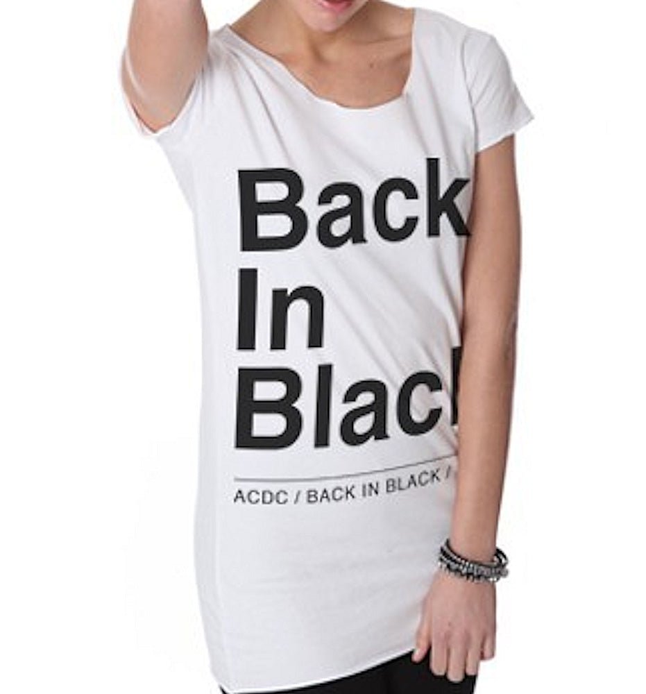 AC/DC エーシーディーシー (Back in Black 45周年 ) - BACK IN BLACK / Amplified( ブランド ) / Tシャツ / レディース - PGS