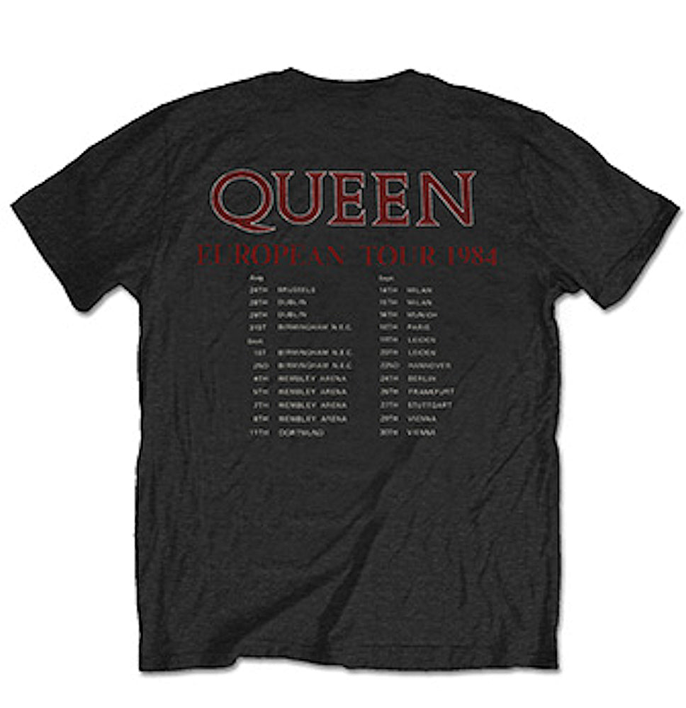 QUEEN (50th Anniversary of First Visit to Japan) - EUROPEAN TOUR 1984 (Reprint Tour T-shirt Series) / Back Print / T-shirt / Men's