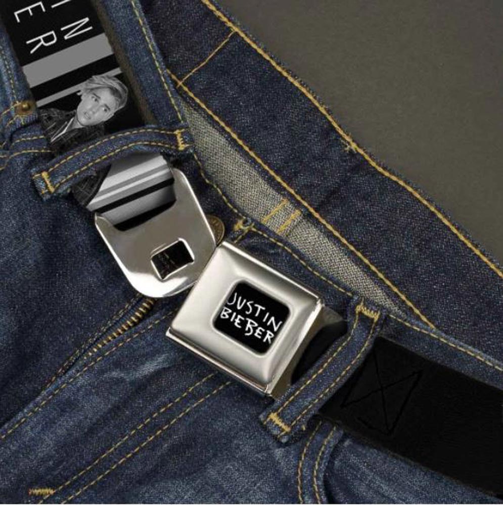 JUSTIN BIEBER - Seatbelt Belts / 3-POSES / COLOR BLACK / Belts & Buckles