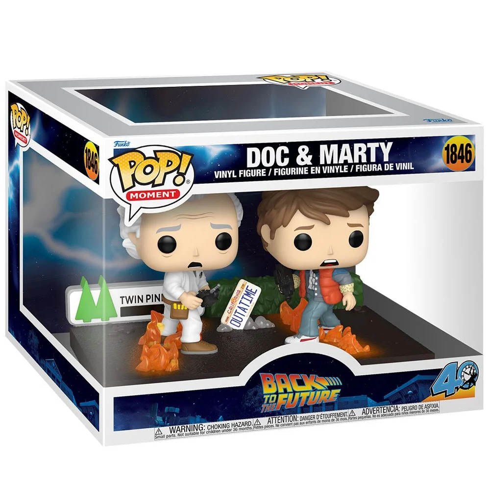BACK TO THE FUTURE バックトゥザフューチャー - 40th Anniversary Doc & Marty Funko Pop! Moment / フィギュア・人形|公式ライセンス商品|PGS