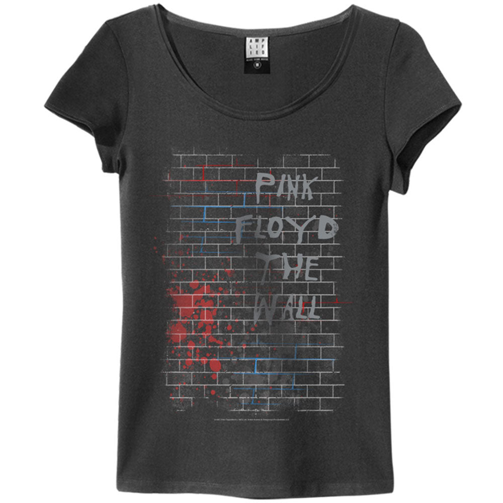 (アンプリファイド) Amplified オフィシャル商品 レディース ピンク・フロイド Tシャツ Swirl ロゴ クロップ丈 ノー PINK FLOYD ピンクフロイド (狂気 50周年 ) - DARK SIDE OF THE