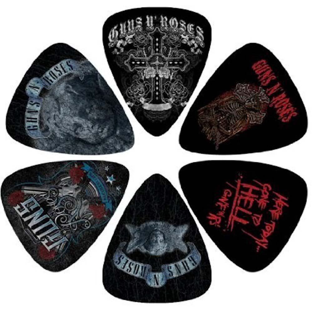 GUNS N ROSES ガンズアンドローゼズ (結成 40周年 ) - GNR 6枚セット / ギターピック - PGS