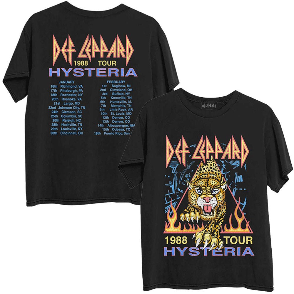DEF LEPPARD デフレパード - Hysteria '88 / バックプリントあり / T
