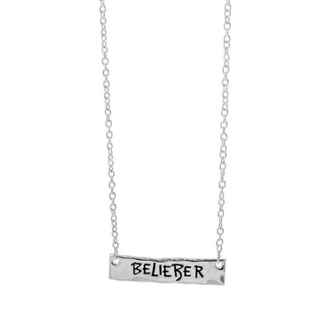 JUSTIN BIEBER ジャスティンビーバー - Belieber Logo Bar Necklace / ネックレス - PGS