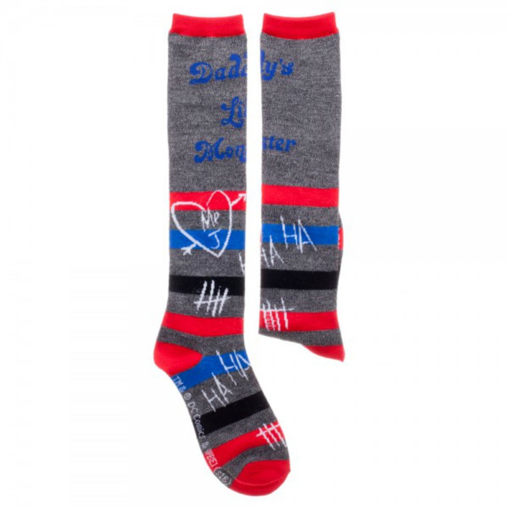 SUICIDE SQUAD スーサイドスクワッド (ジョーカー 生誕 80周年 ) - Harley Quinn Daddy's Lil Monster ニーハイソックス / ソックス / レディース - PGS