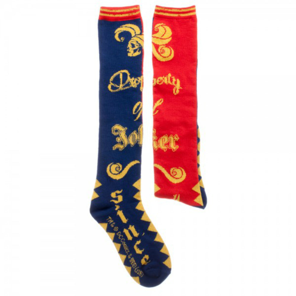 SUICIDE SQUAD スーサイドスクワッド (公開 10周年 ) - Harley Quinn Property of Joker ニーハイソックス / ソックス / レディース