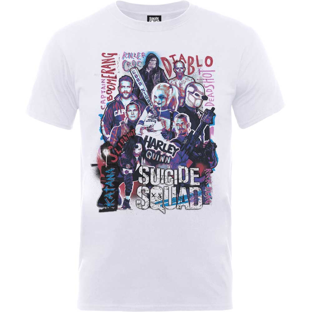 SUICIDE SQUAD スーサイドスクワッド (ジョーカー 生誕 80周年 ) - HARLEY'S CHARACTER COLLAGE / Tシャツ / メンズ - PGS