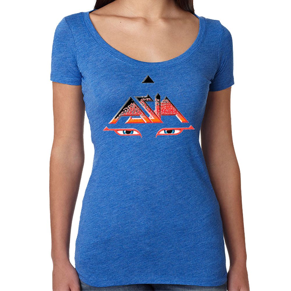2017ツアー会場限定商品 ASIA エイジア - BLUE EYES SCOOP NECK (超レア) / Tシャツ / レディース - PGS