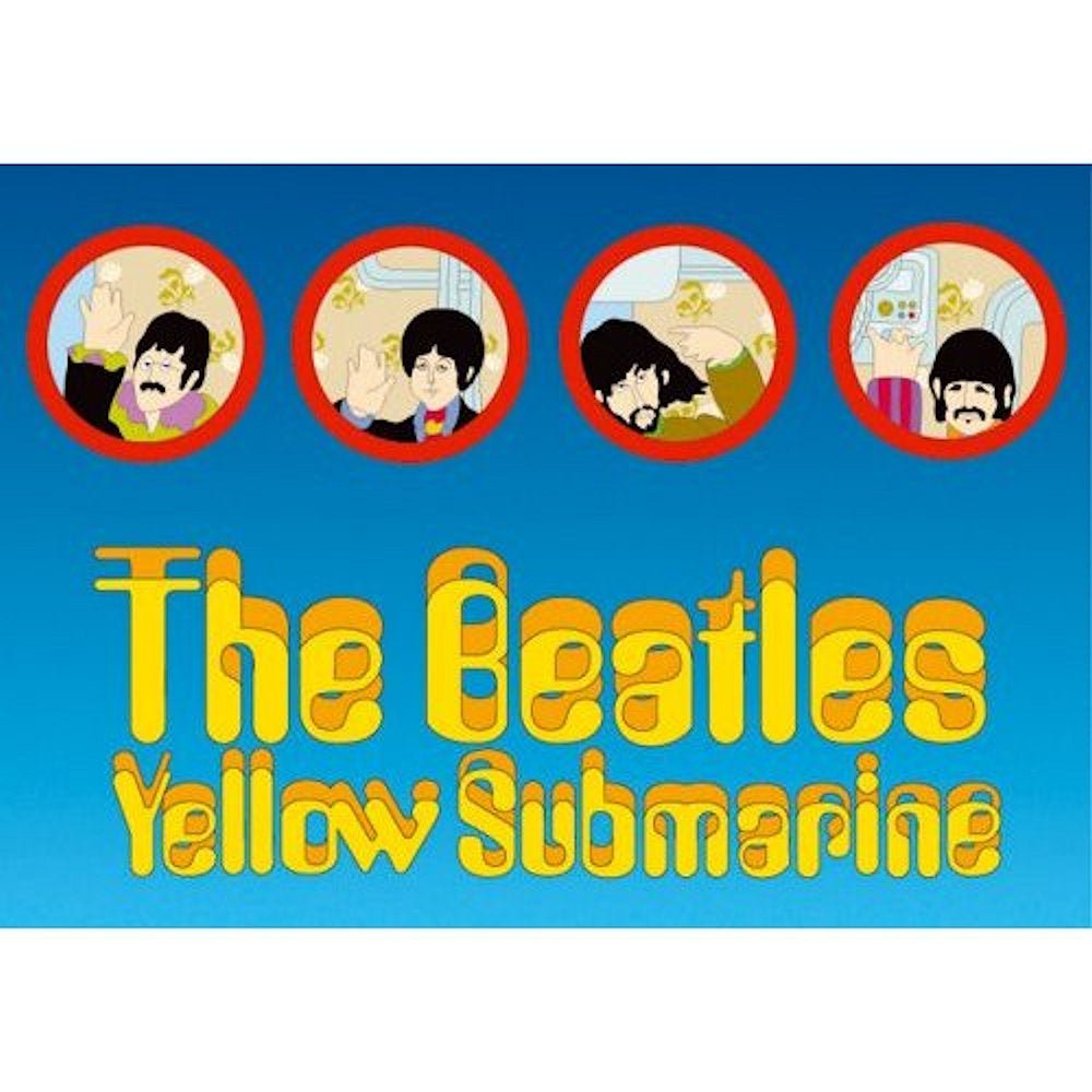 THE BEATLES ビートルズ (結成 65周年 ) - YELLOW SUBMARINE / ポストカード・レター - PGS