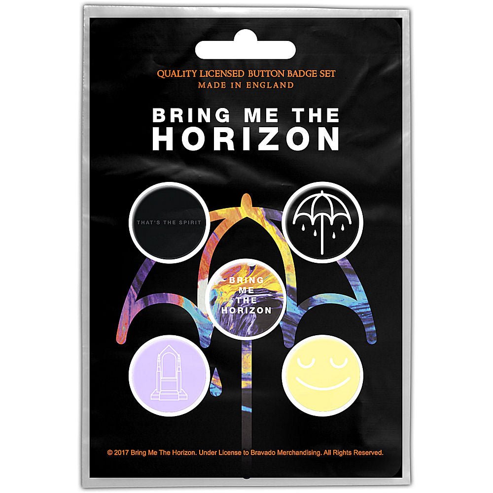 BRING ME THE HORIZON ブリングミーザホライズン (デビュー 20周年 ) - THAT'S THE SPIRIT 5個セット / バッジ - PGS