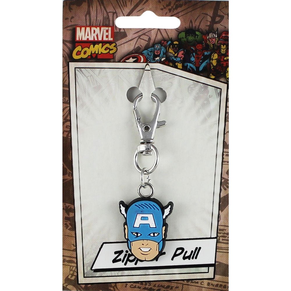 CAPTAIN AMERICA キャプテンアメリカ - HEAD / ジッパープル / キーホルダー - PGS