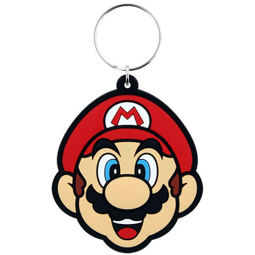 SUPER MARIO スーパーマリオ (40周年 ) - Mario / ラバー・キーリング / キーホルダー - PGS
