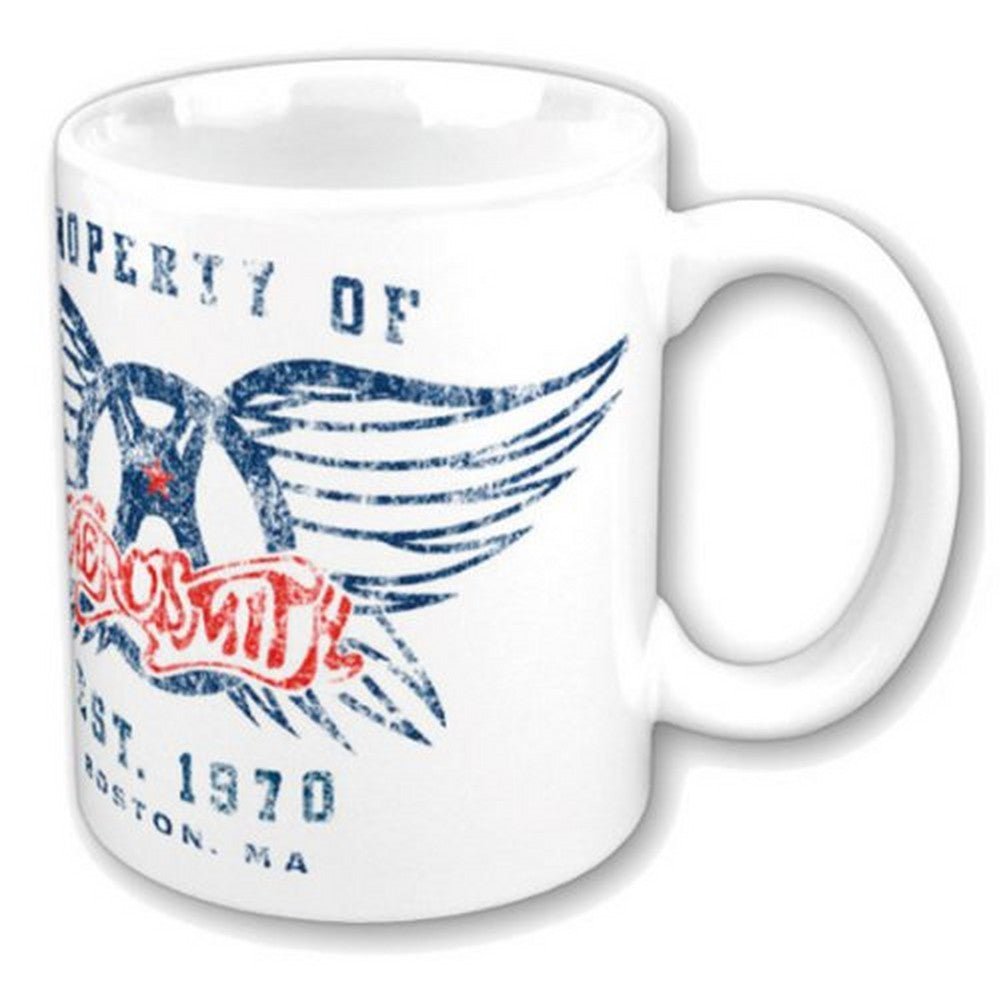 AEROSMITH エアロスミス (結成 55周年 ) - Boxed Standard Mug: Property of Logo / マグカップ - PGS