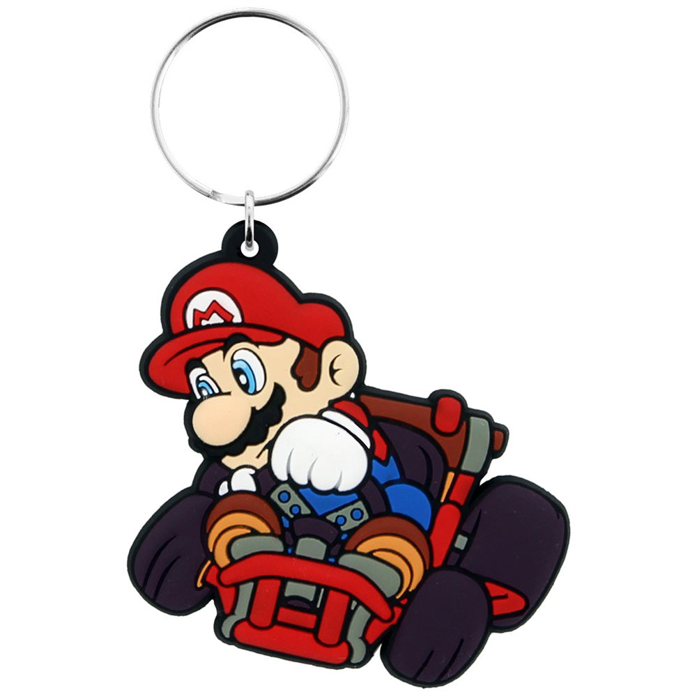 SUPER MARIO スーパーマリオ - Mario Drift / ラバー・キーリング / キーホルダー