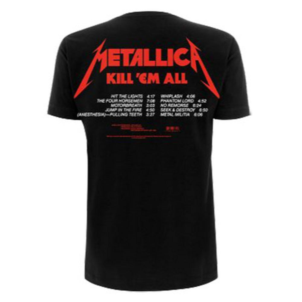 METALLICA - Kill 'Em All Tracks / Back Print / T-Shirt / Men's