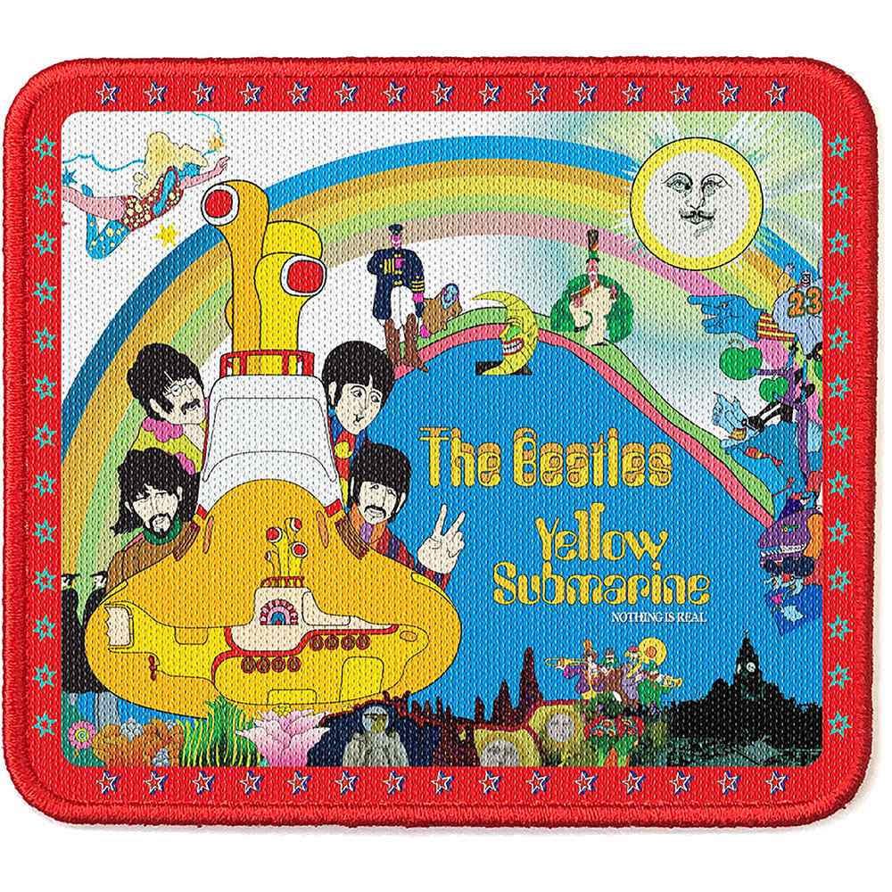THE BEATLES ビートルズ (結成 65周年 ) - Yellow Submarine Stars Border / ワッペン - PGS
