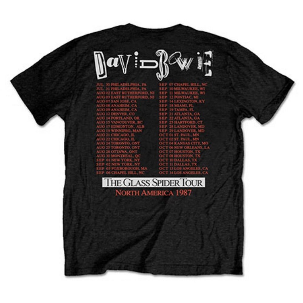 DAVID BOWIE デヴィッドボウイ - Glass Spider Tour / バックプリントあり / Tシャツ / メンズ - PGS