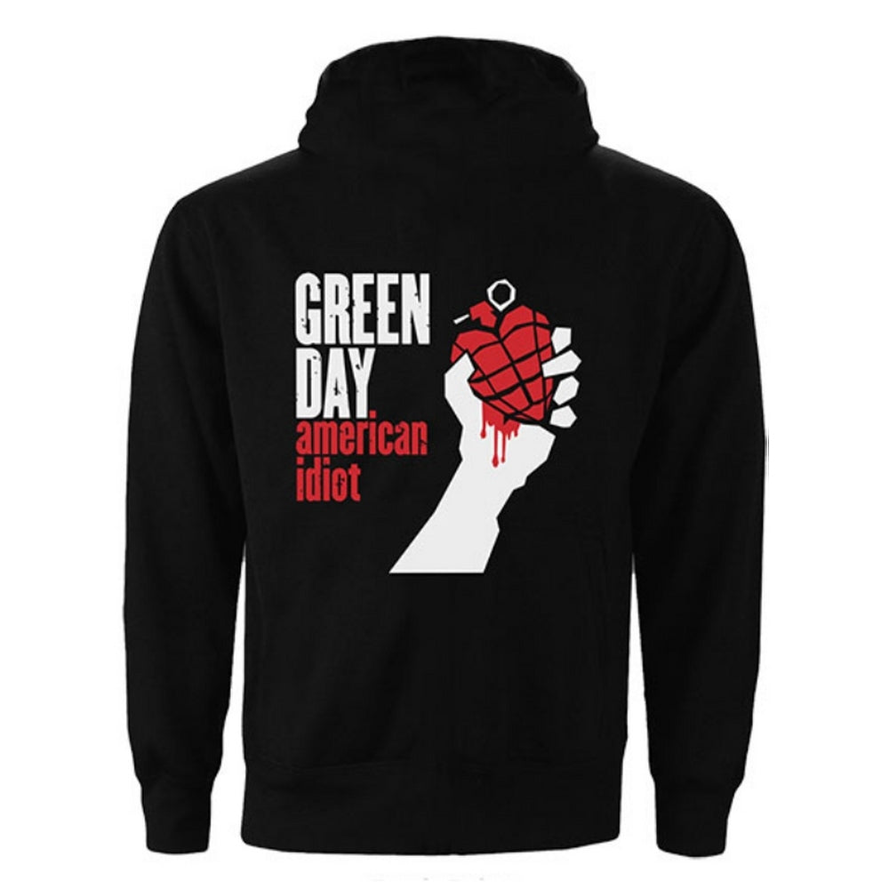 GREEN DAY - American Idiot / Zip / Back Print / Hoodie / Sweatshirt / Men's