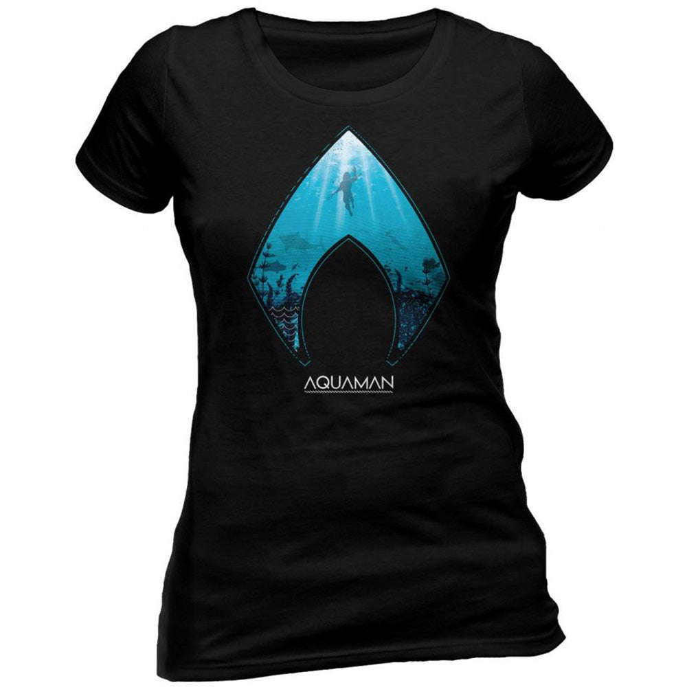 AQUAMAN - Logo and Symbol / T-shirt / Women's