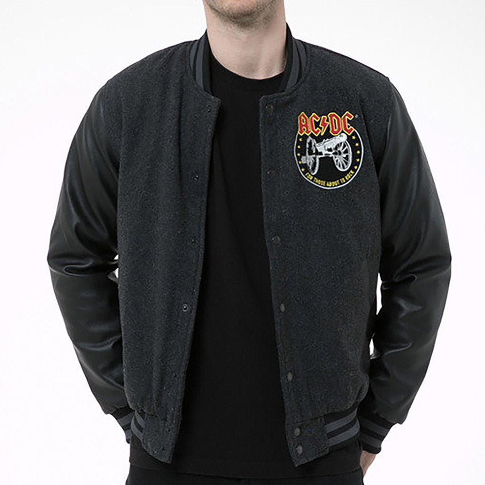 AC/DC エーシーディーシー (Back in Black 45周年 ) - VARSITY JACKET / Amplified( ブランド ) / アウター / メンズ - PGS