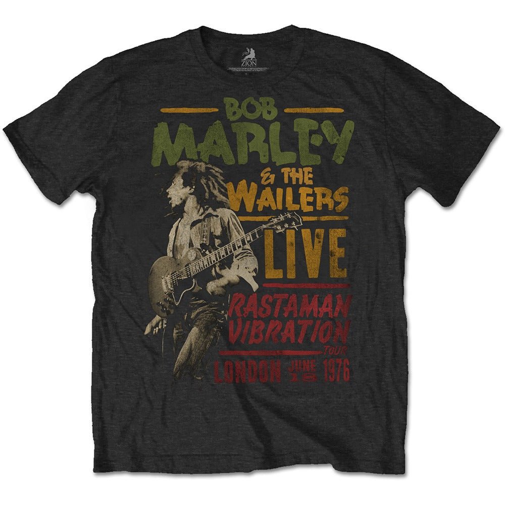 BOB MARLEY ボブマーリー (生誕 80年 ) - Rastaman Vibration Tour 1976(復刻ツアーTシリーズ) / Tシャツ / メンズ - PGS