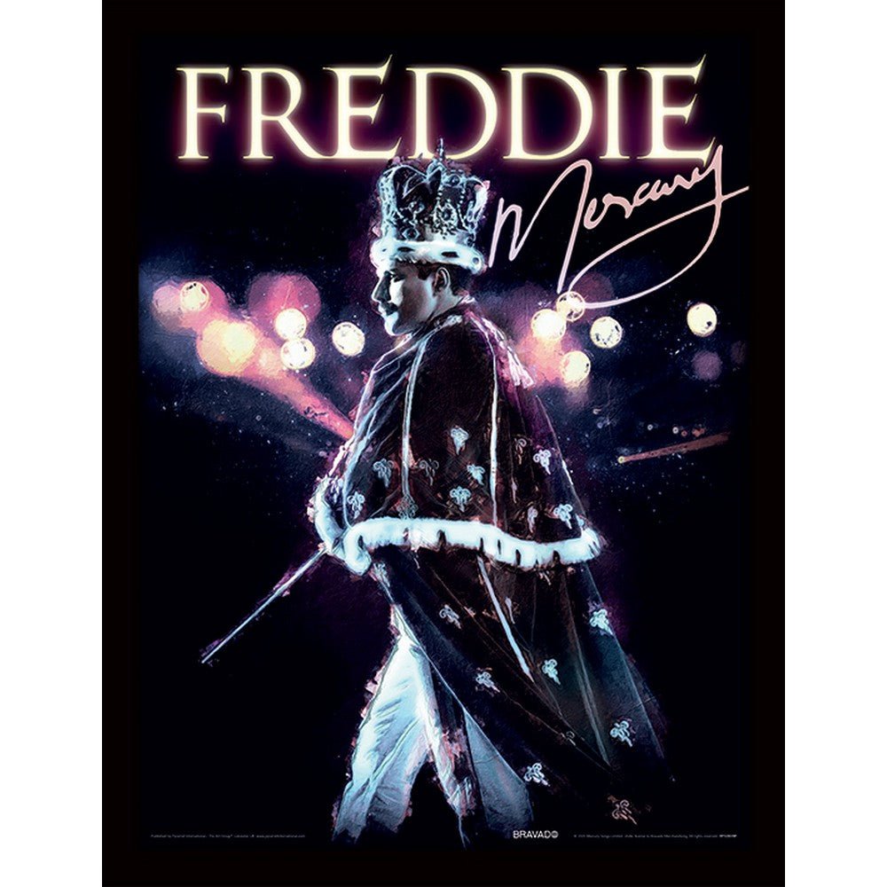 QUEEN クイーン (初来日50周年 ) - Freddie Mercury / Royal Portrait / インテリア額 - PGS