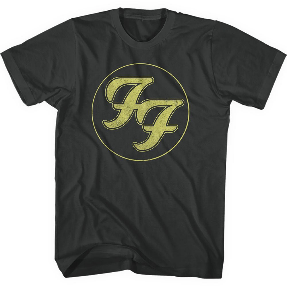FOO FIGHTERS フーファイターズ (10月 来日 ) - Gold FF Logo / Tシャツ / メンズ - PGS