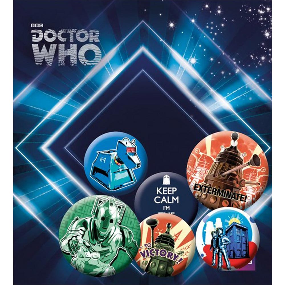 DOCTOR WHO ドクターフー - Retro 6個セット / バッジ - PGS