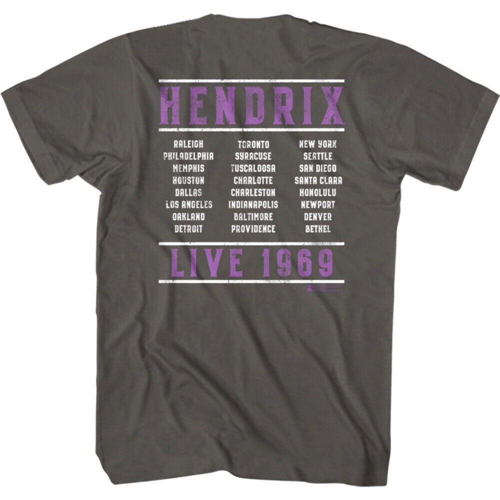 JIMI HENDRIX ジミヘンドリックス (追悼 55年 ) - LIVE 1969 / バックプリントあり / Tシャツ / メンズ - PGS