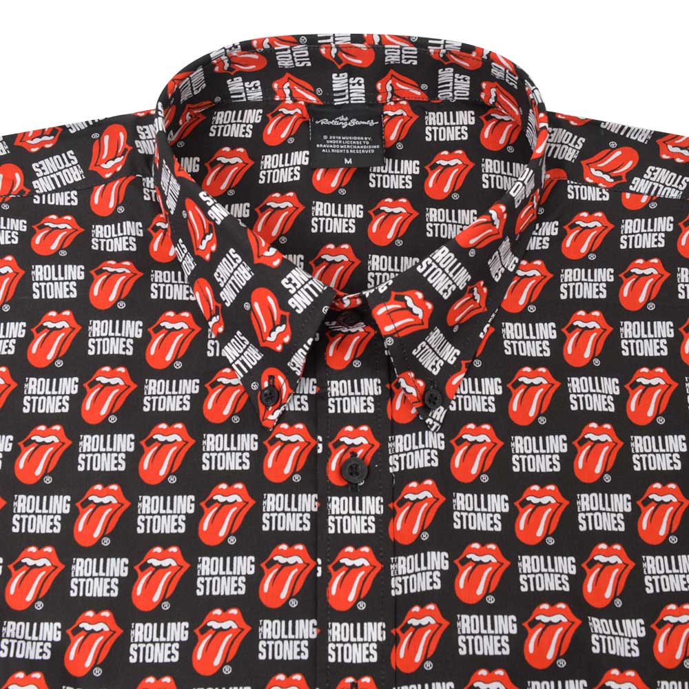 ROLLING STONES ローリングストーンズ (来日 35周年 記念 ) - Tongue and Text / 襟付きシャツ / メンズ 【公式 / オフィシャル】