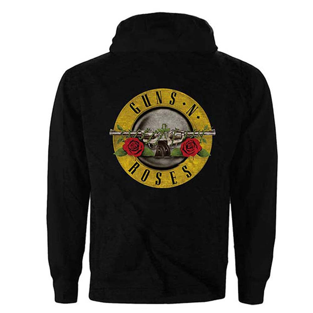 GUNS N ROSES ガンズアンドローゼズ (デビュー 40周年 ) - Classic Logo / バックプリントあり / ジップ / パーカー・スウェット / レディース