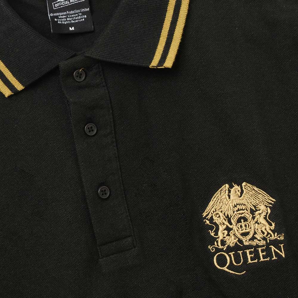 QUEEN クイーン (The Royal Four – 55th Anniversary ) - Crest Logo / ポロシャツ / メンズ