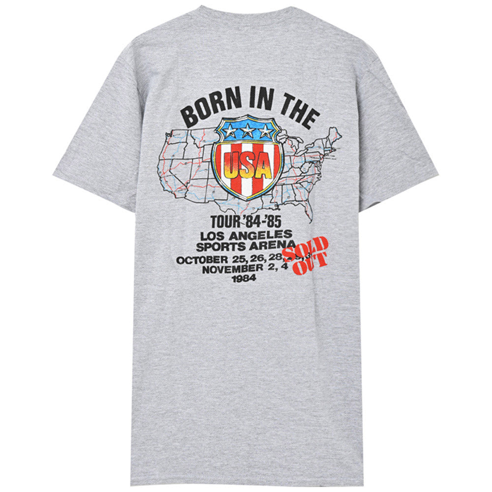 【廃番ラスト販売/特別価格】BRUCE SPRINGSTEEN ブルーススプリングスティーン - BORN IN THE TOUR 1984 / バックプリントあり / Tシャツ / メンズ