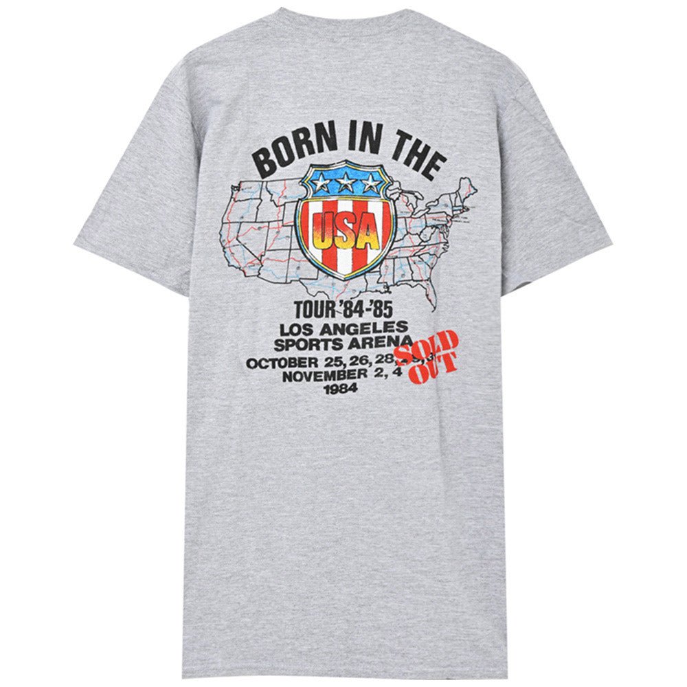 BRUCE SPRINGSTEEN ブルーススプリングスティーン (11月 映画公開 記念 ) - BORN IN THE TOUR 1984 / バックプリントあり / Tシャツ / メンズ - PGS