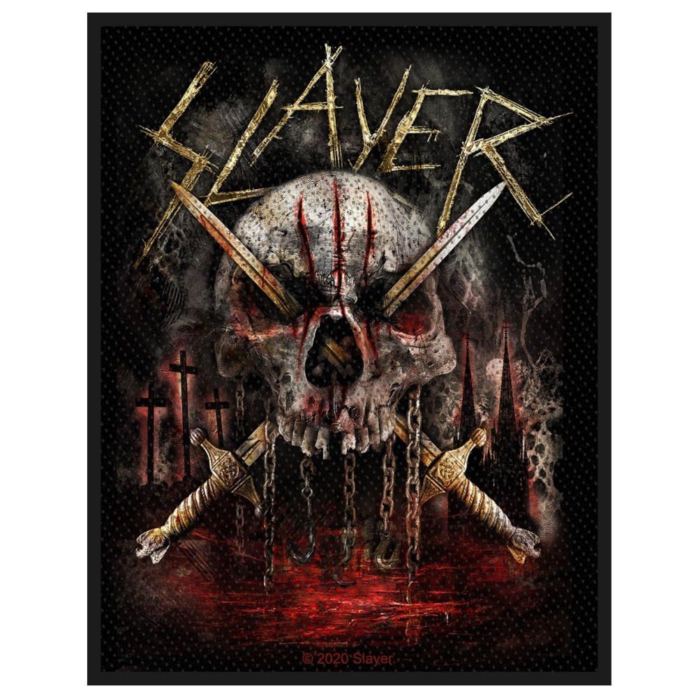 SLAYER スレイヤー - Skull & Swords Woven Patch / ワッペン - PGS