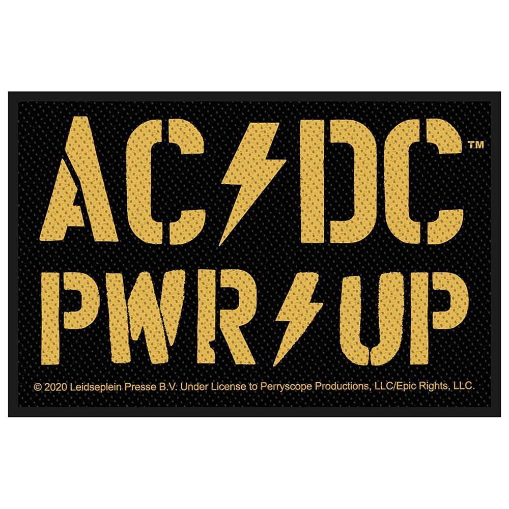 AC/DC エーシーディーシー (Back in Black 45周年 ) - PWR - UP / ワッペン - PGS