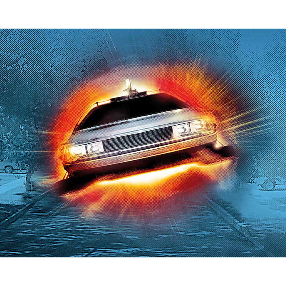 BACK TO THE FUTURE バックトゥザフューチャー (劇場公開 40周年 ) - Delorean /キャンバス・プリント木枠(40×50×3.8cm) / インテリア額 - PGS