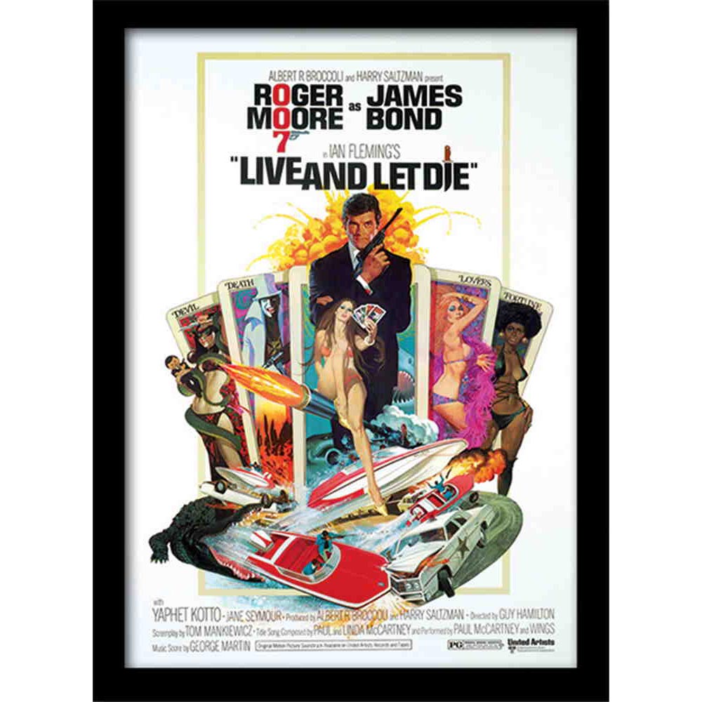 JAMES BOND ジェームズボンド - Live & Let Die / One sheet / インテリア額 - PGS