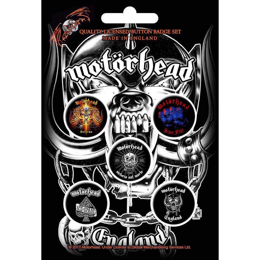 MOTORHEAD モーターヘッド (結成 50周年 ) - ENGLAND 5個セット / バッジ - PGS