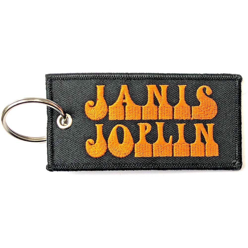 JANIS JOPLIN ジャニスジョプリン (追悼 55年 ) - Logo / ダブルサイド・パッチ / キーホルダー - PGS